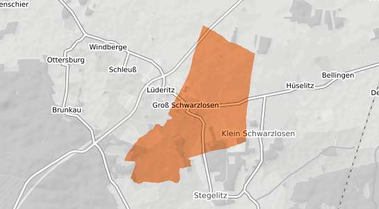 Mietspiegelkarte Tangerh&uuml;tte Gross Schwarzlosen